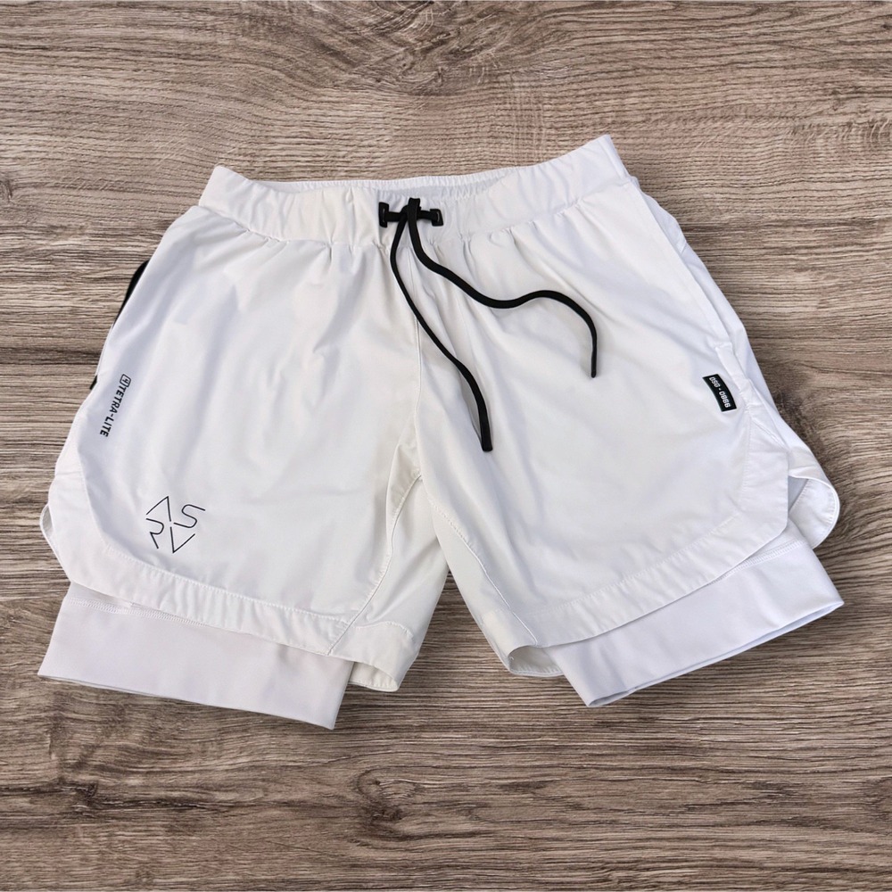 ASRV DSG-0866 White Shorts  Lined Performance Tetra-Lite 2/1 Men's Size Medium